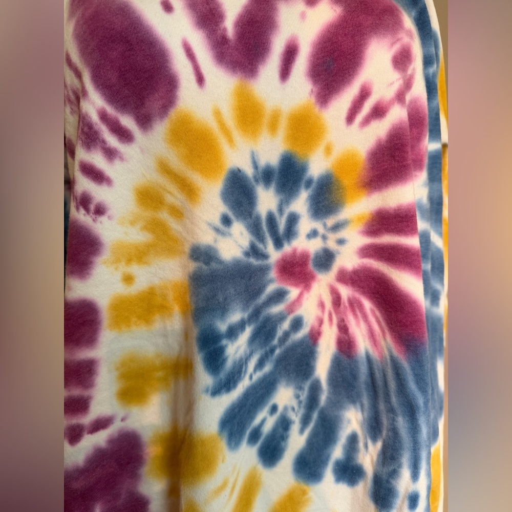 NWT Torrid Blue/Yellow/Purple Tie-Dye Fleece Sweatshirt - Torrid Size 4 (26, 4X) - Picture 6 of 14